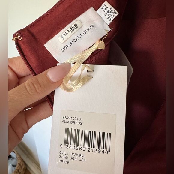 NWT Significant Other x Revolve Alix Red Backless Halter Gown Size 4 - Picture 6 of 11